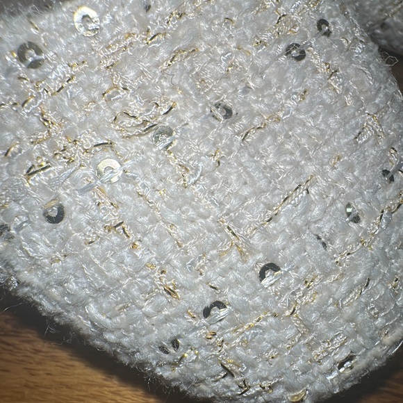 Zara Cream Textured Slingback Flats (shoes16) - Picture 7 of 10